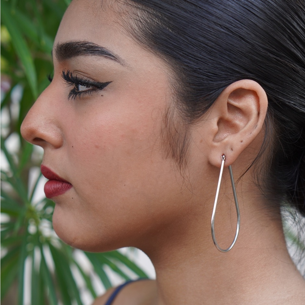 Elegant Silver Hoop Earrings